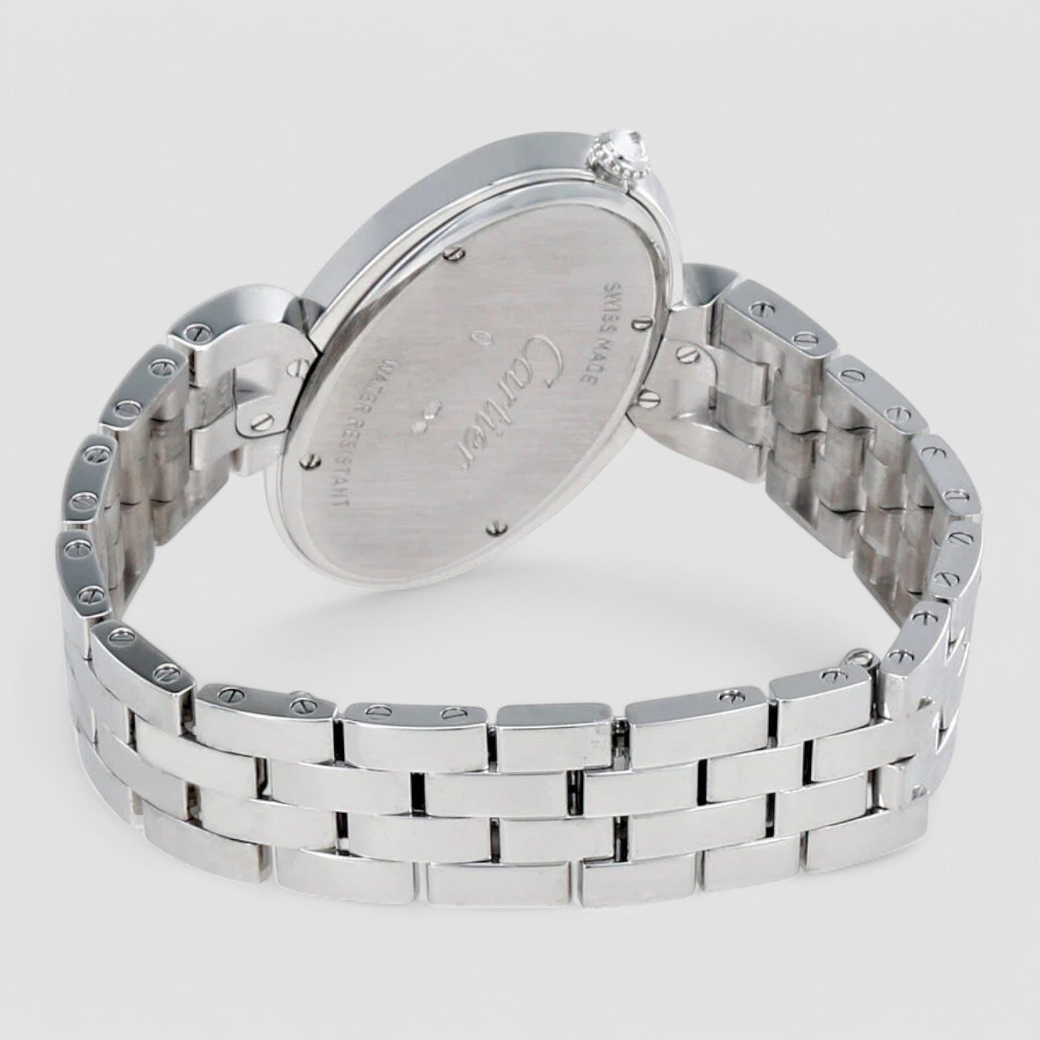 Délices de Cartier Silver Dial 18kt White Gold Diamond Unisex Watch