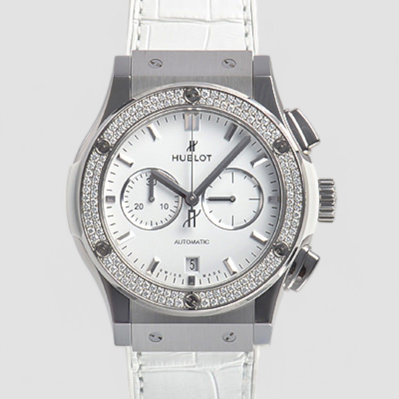 Classic Fusion Chronograph Mat White Dial Automatic Unisex Chronograph Watch