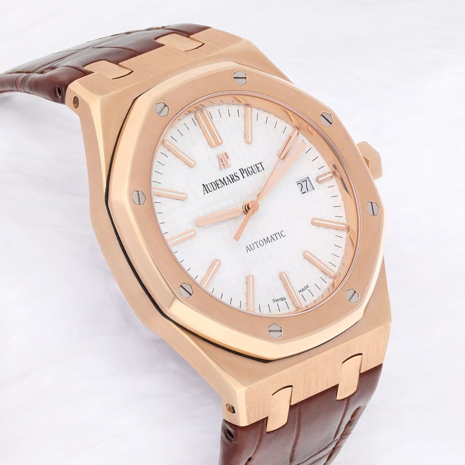 Royal Oak Selfwinding Automatic 18K Rose Gold / Brown Alligator
