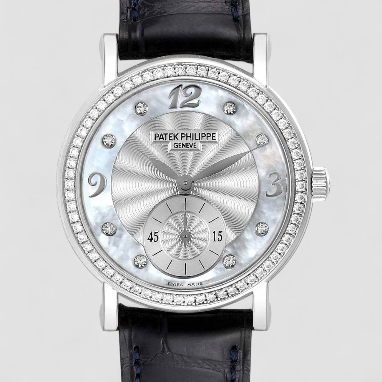 Calatrava White Gold Mother of Pearl Diamond Unisex Watch 4959 4959G