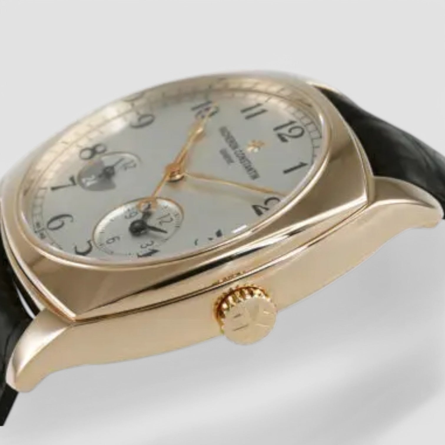 Harmony Dual Time Rose Gold Silver Arabic Dial