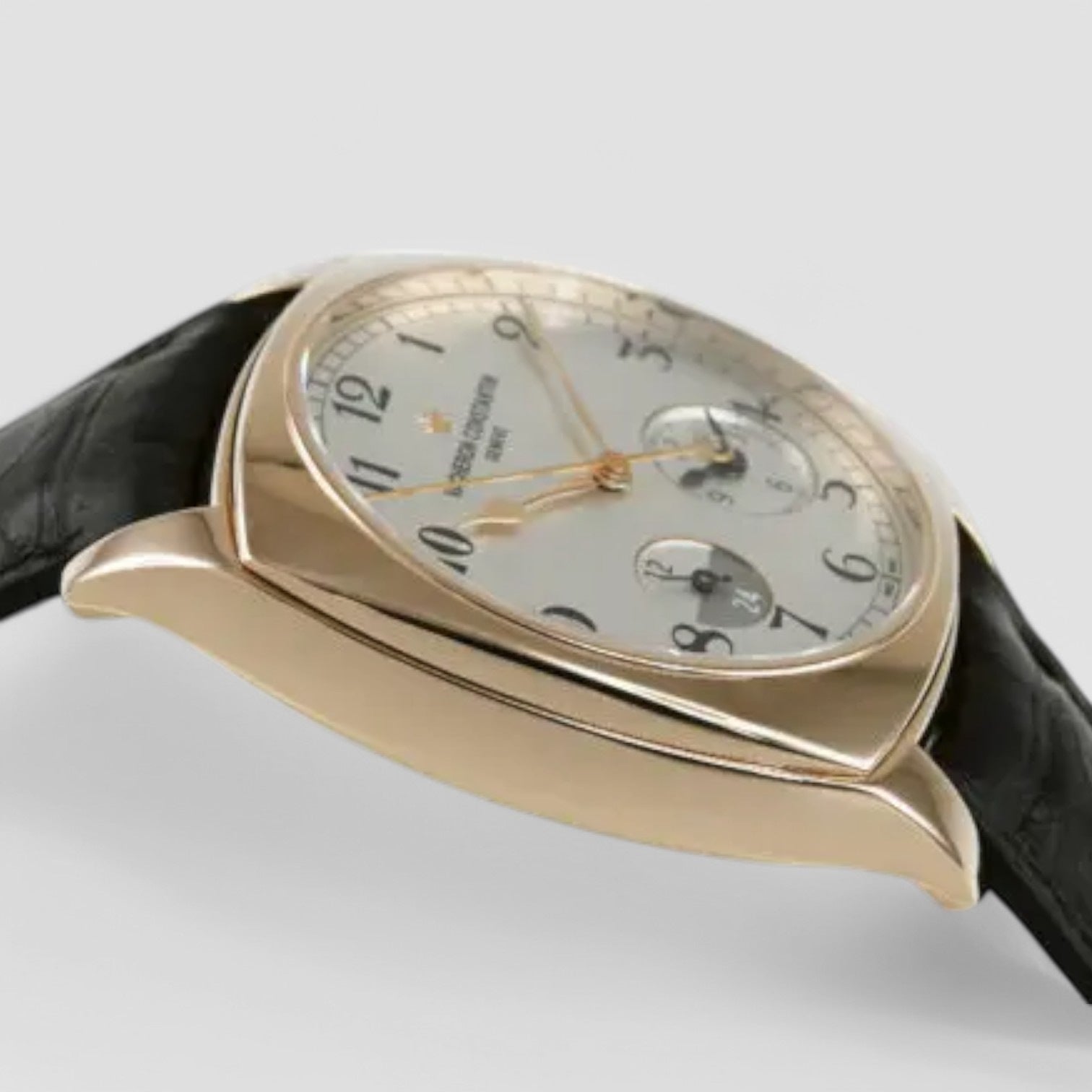 Harmony Dual Time Rose Gold Silver Arabic Dial