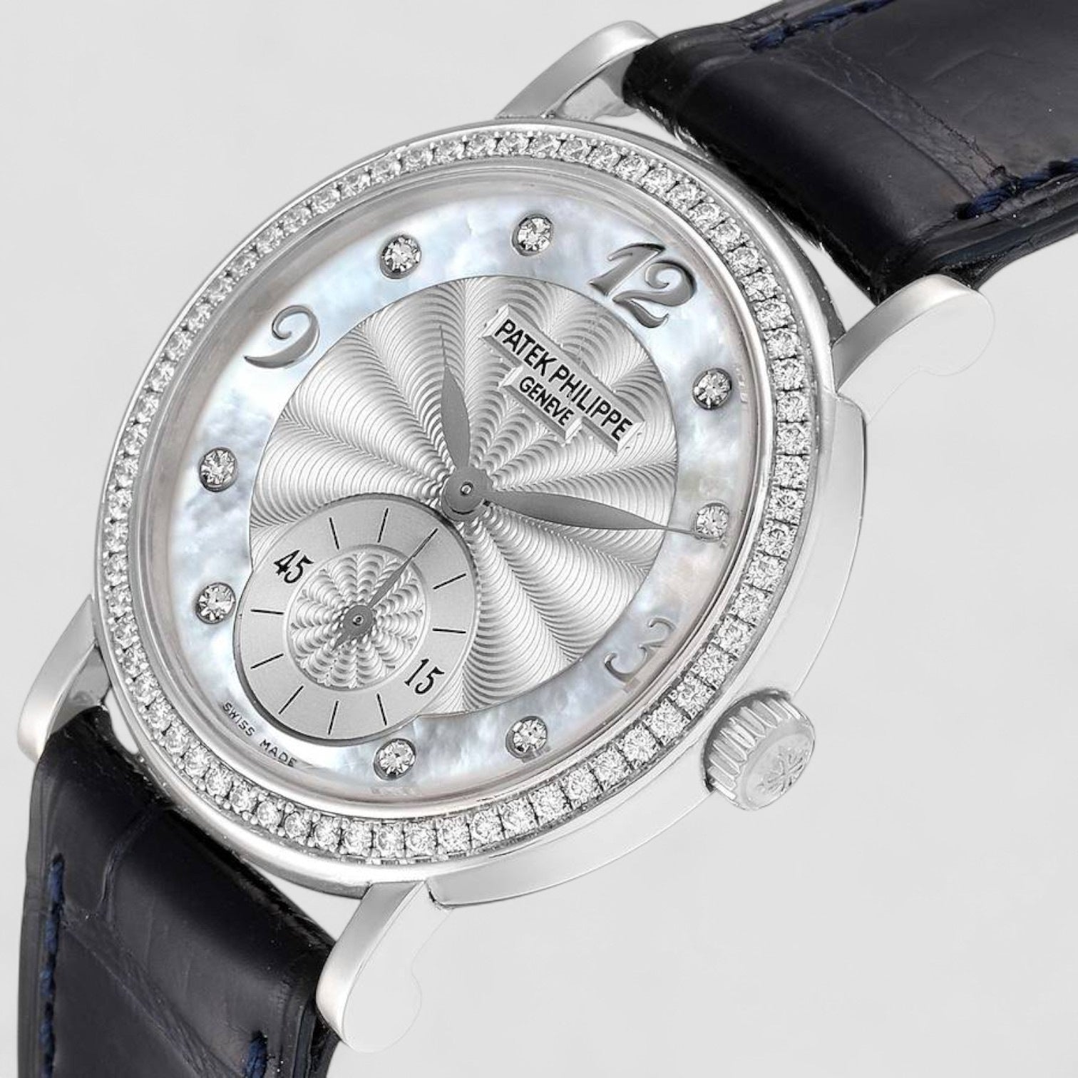 Calatrava White Gold Mother of Pearl Diamond Unisex Watch 4959 4959G
