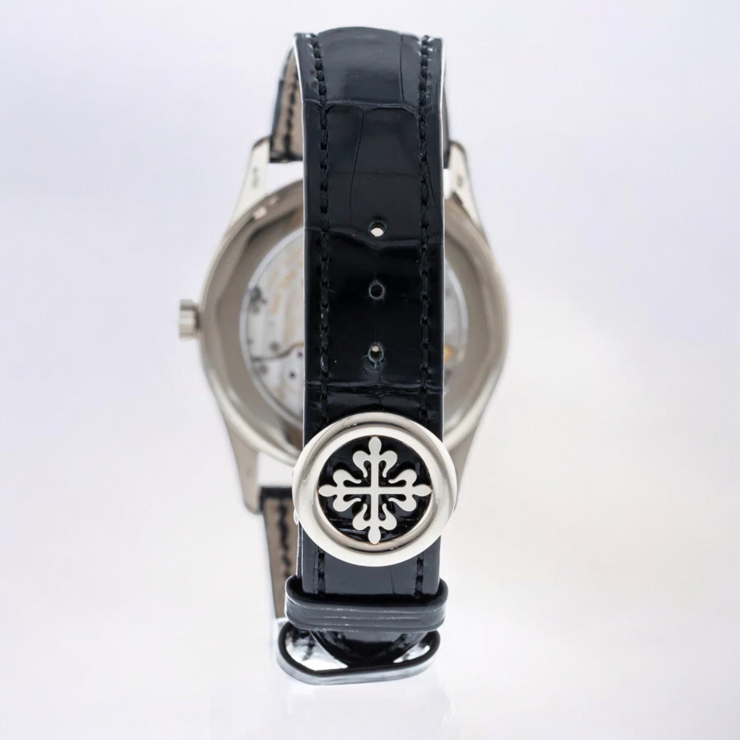 Philippe Calatrava 6006G Black Dial 18K White Gold / Deployant