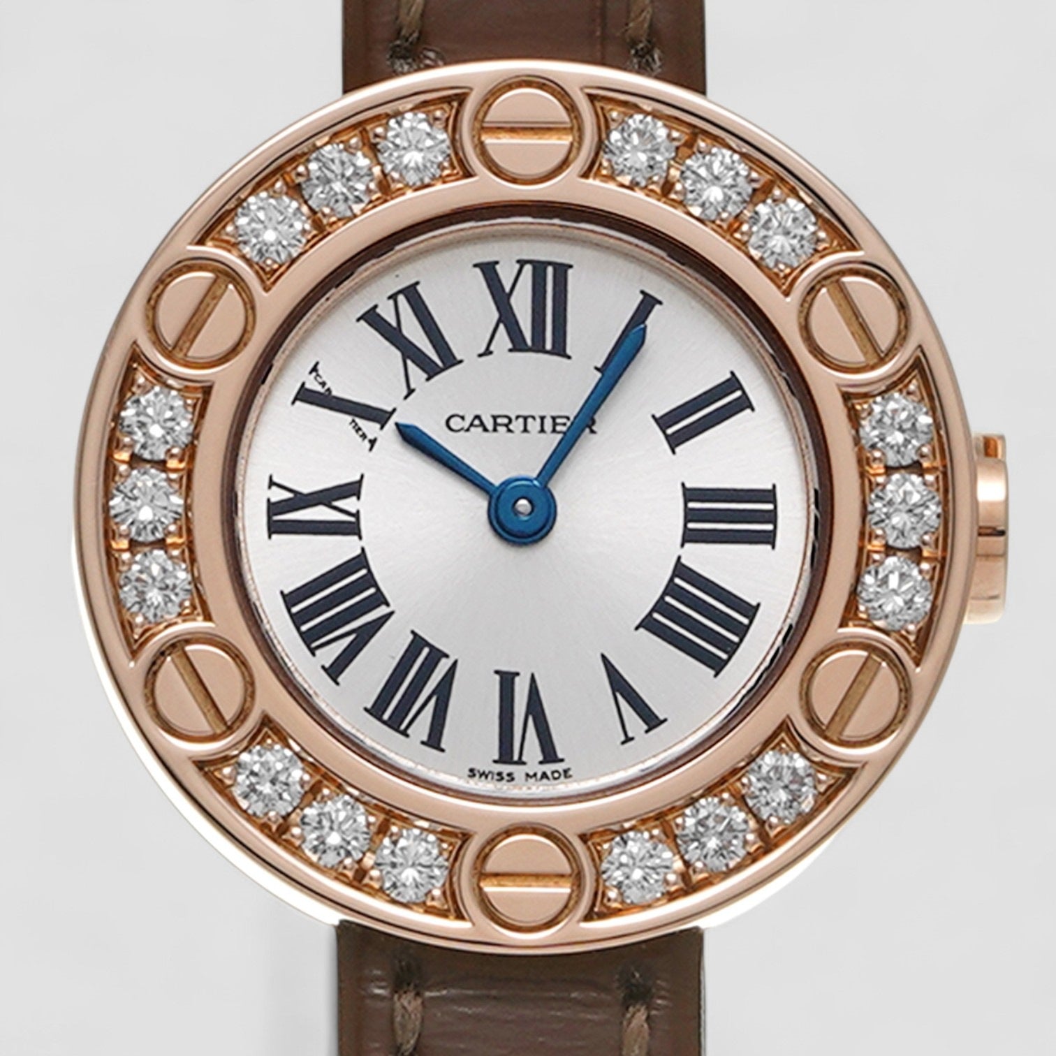 Love SM K18PG Pure Diamond LOVE Roman Women Watches