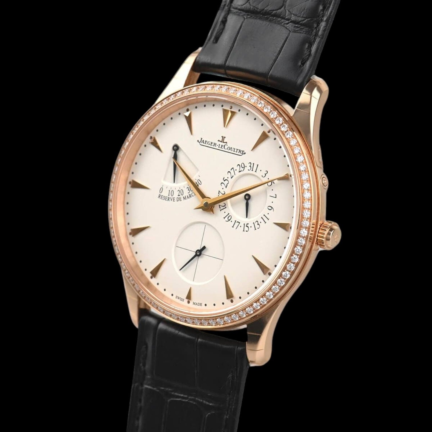 Master Grande Ultra Thin Silver Dial Diamond Bezel RG