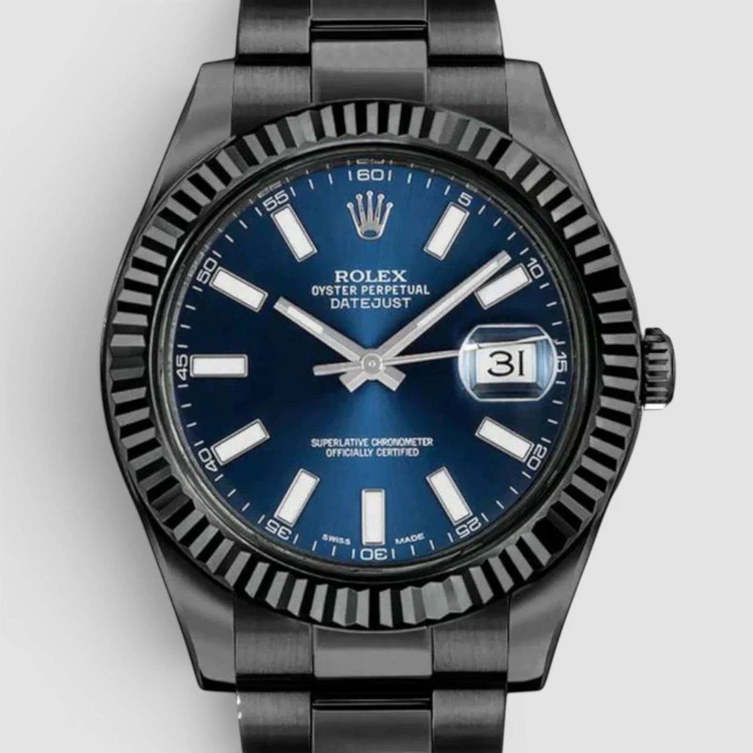 Datejust II “Blackout” DLC-Coated Steel