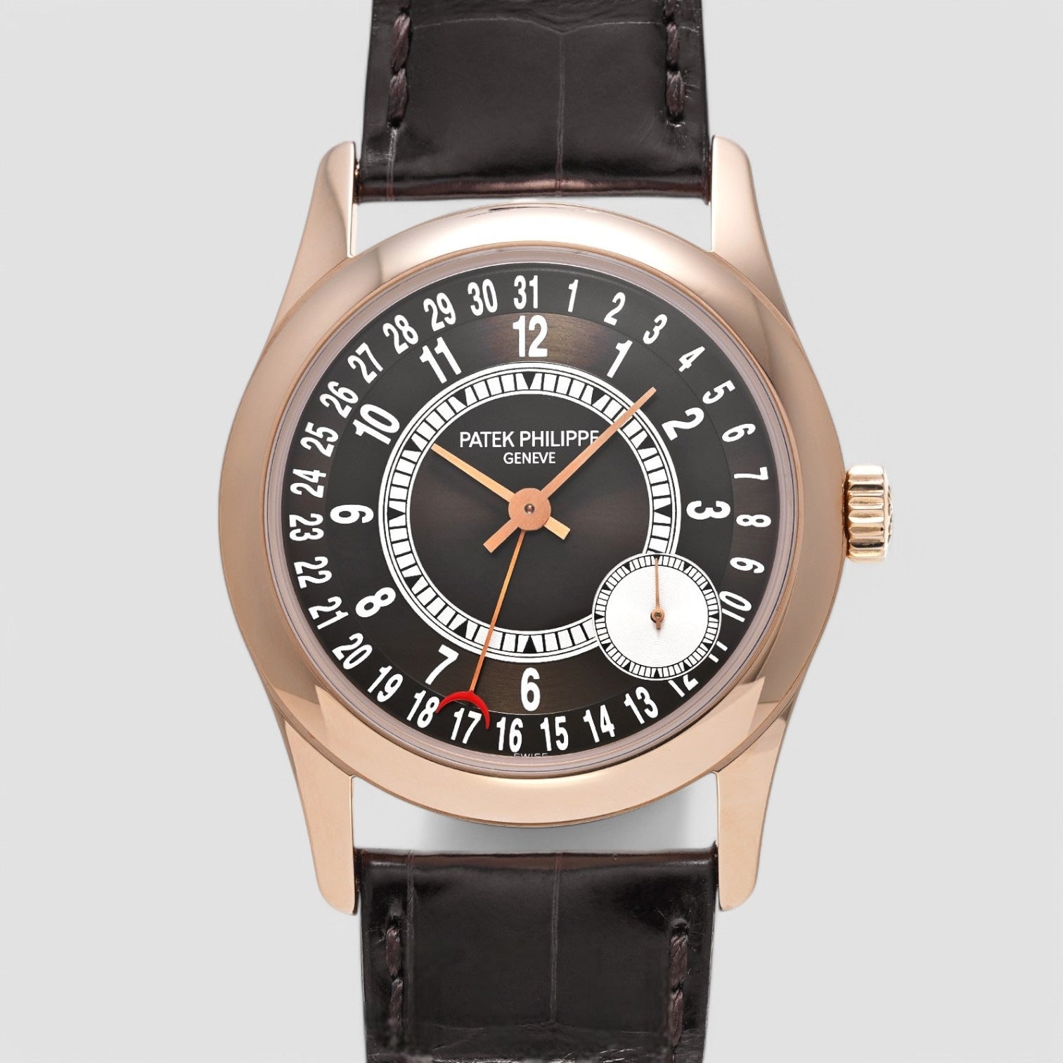 Calatrava Brown Dial Rose Gold / Deployant