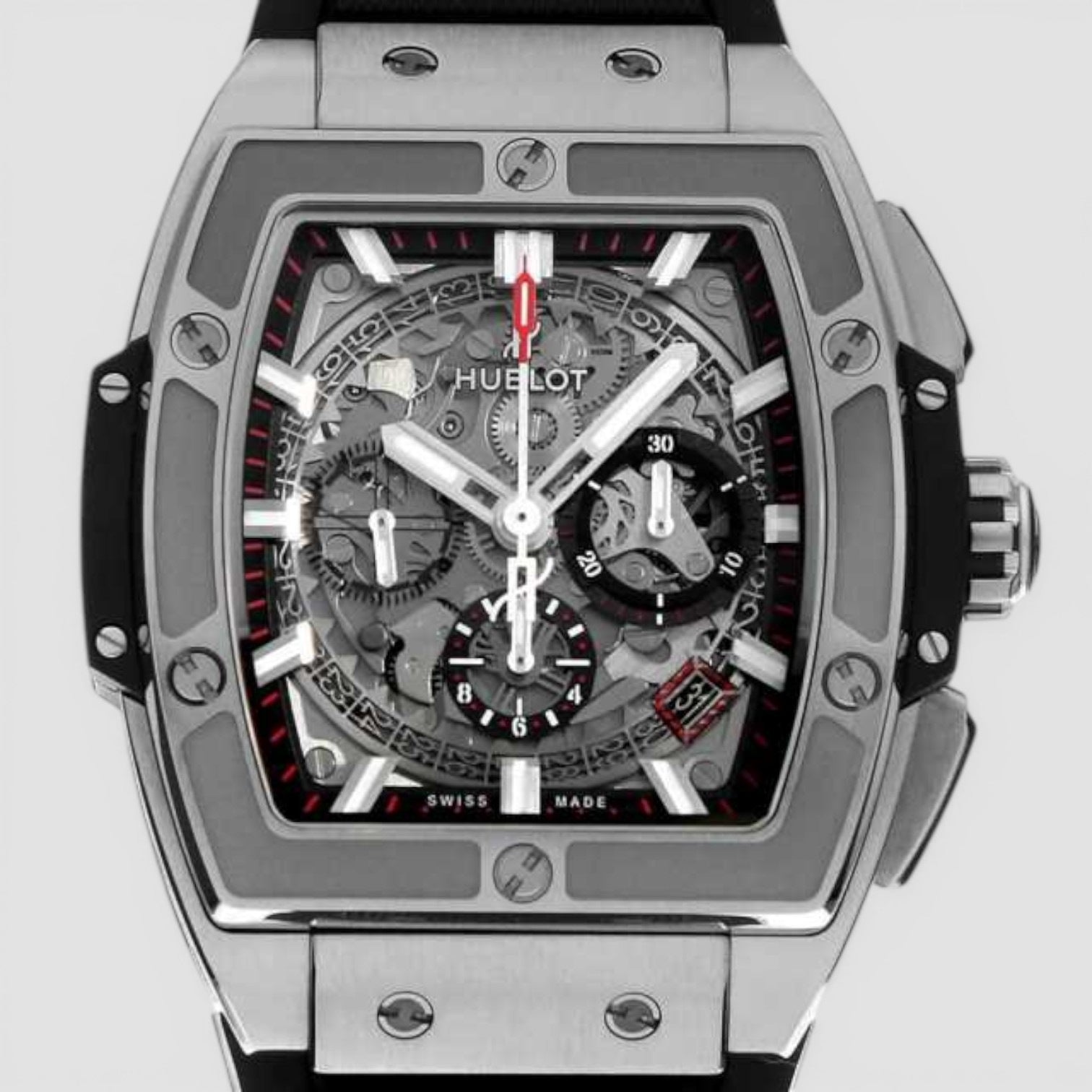 Spirit of Big Bang Chronograph Titanium Skeleton Dial / Deployant