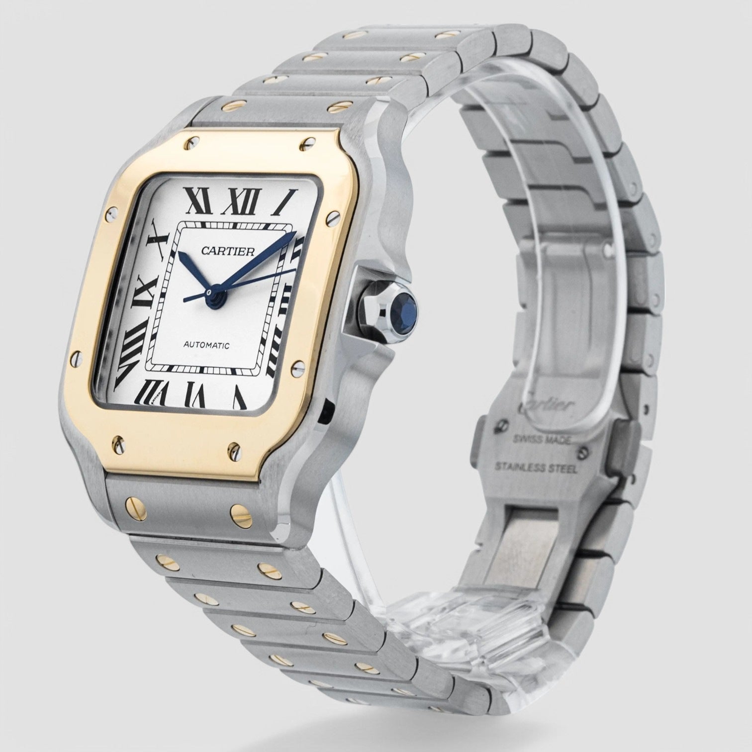 Santos De Cartier Gold/Steel Automatic Watch