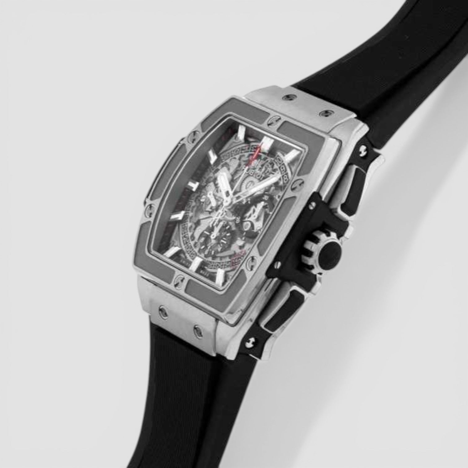 Spirit of Big Bang Chronograph Titanium Skeleton Dial / Deployant