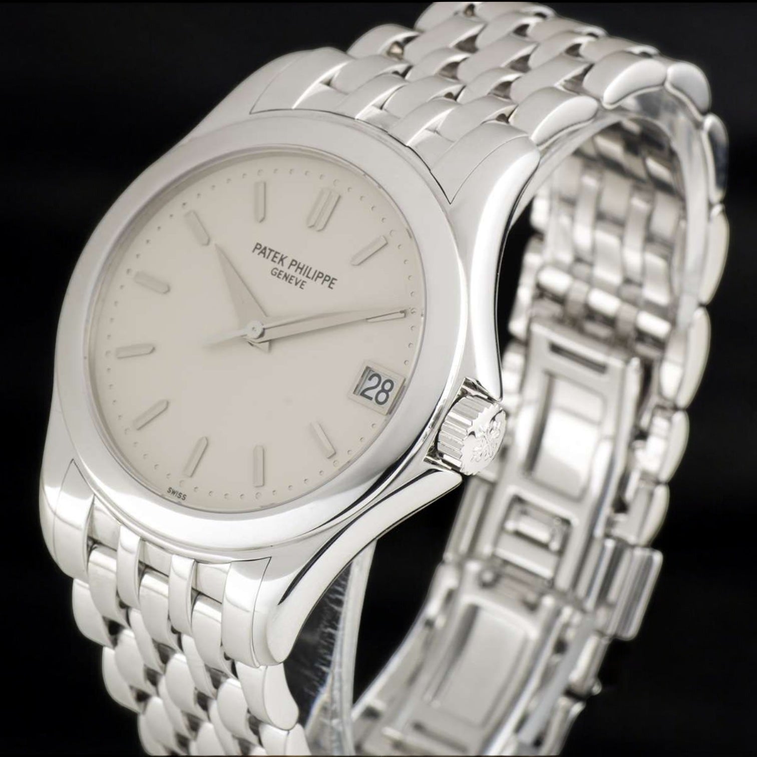 Calatrava 18K WHITE GOLD SILVER DIAL 5107/1G