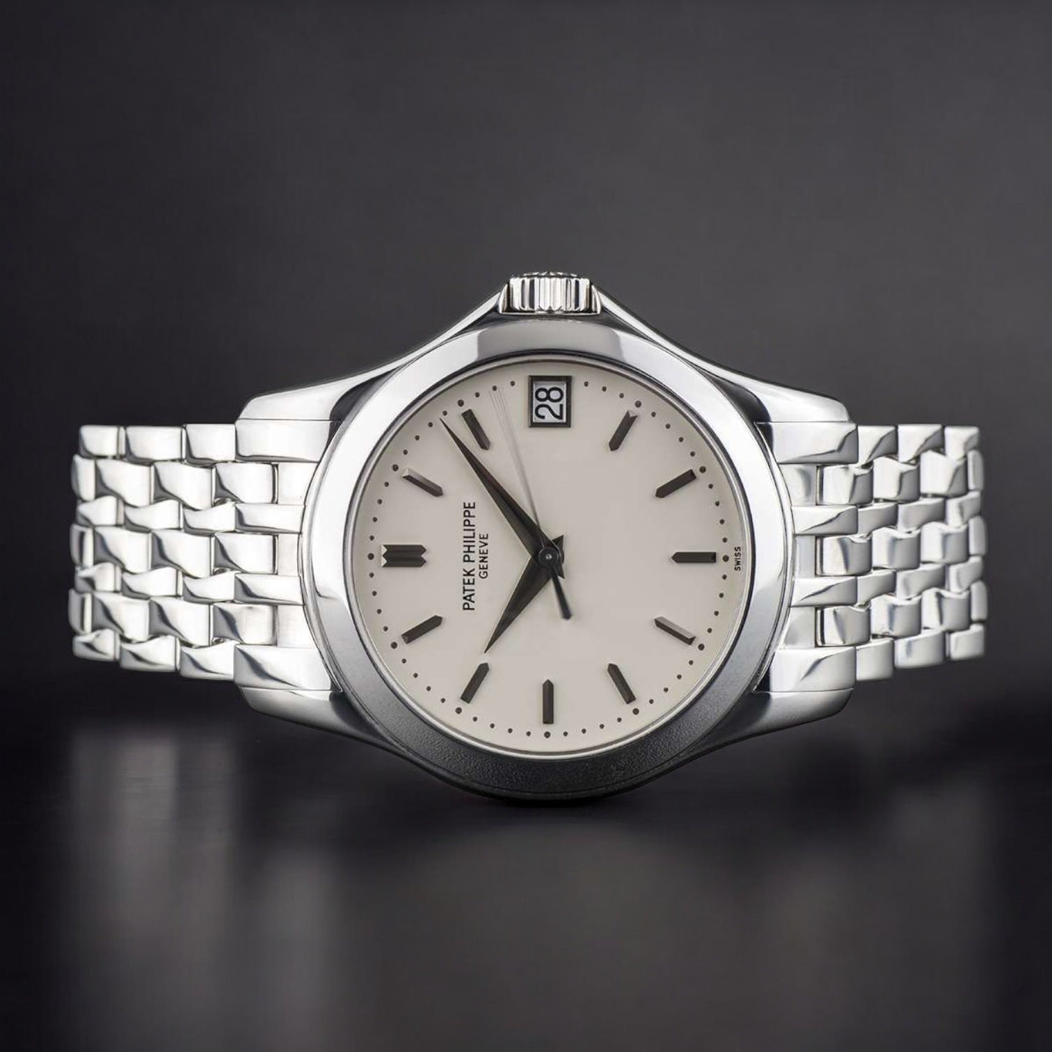 Calatrava 18K WHITE GOLD SILVER DIAL 5107/1G