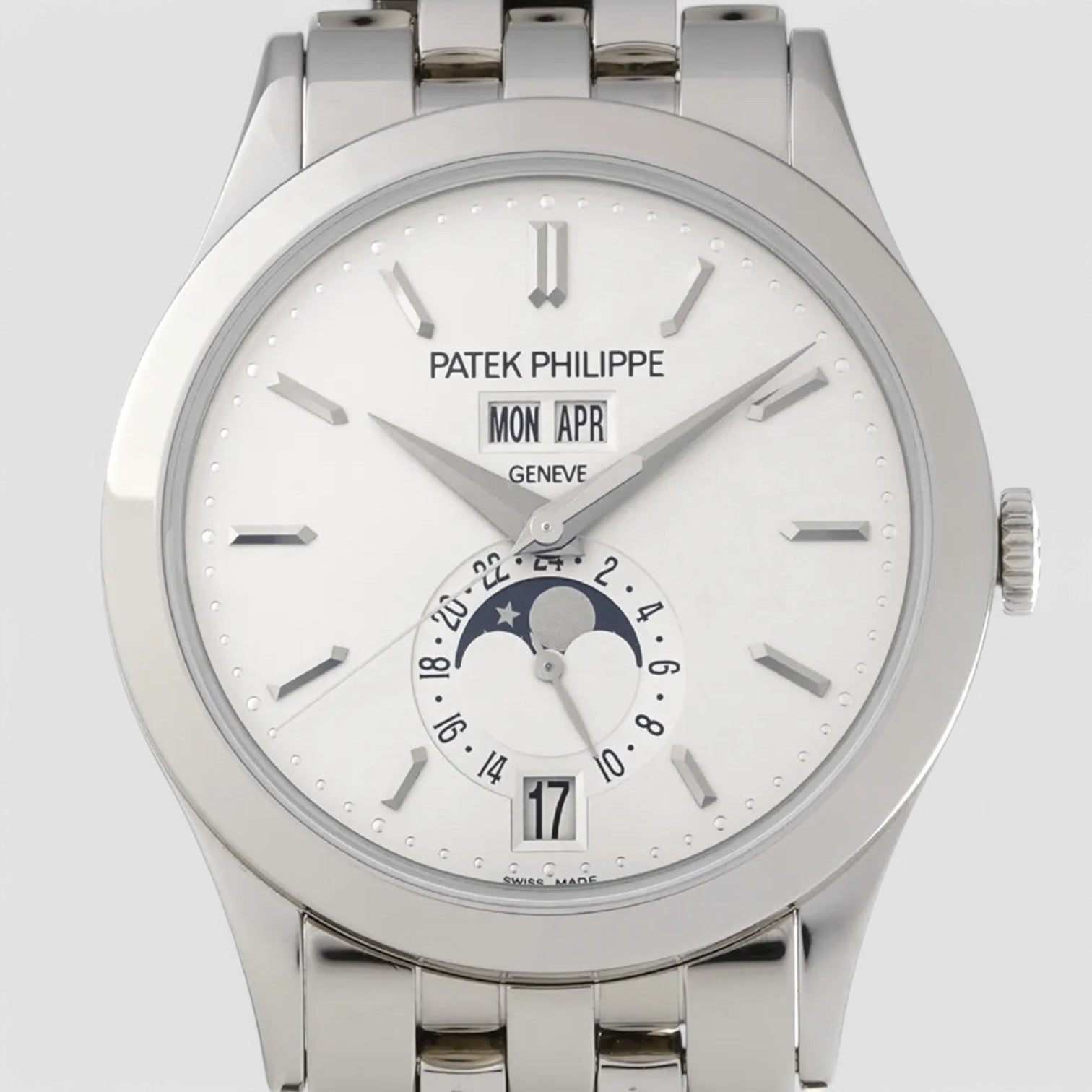 Calendar Silver Dial Bracelet