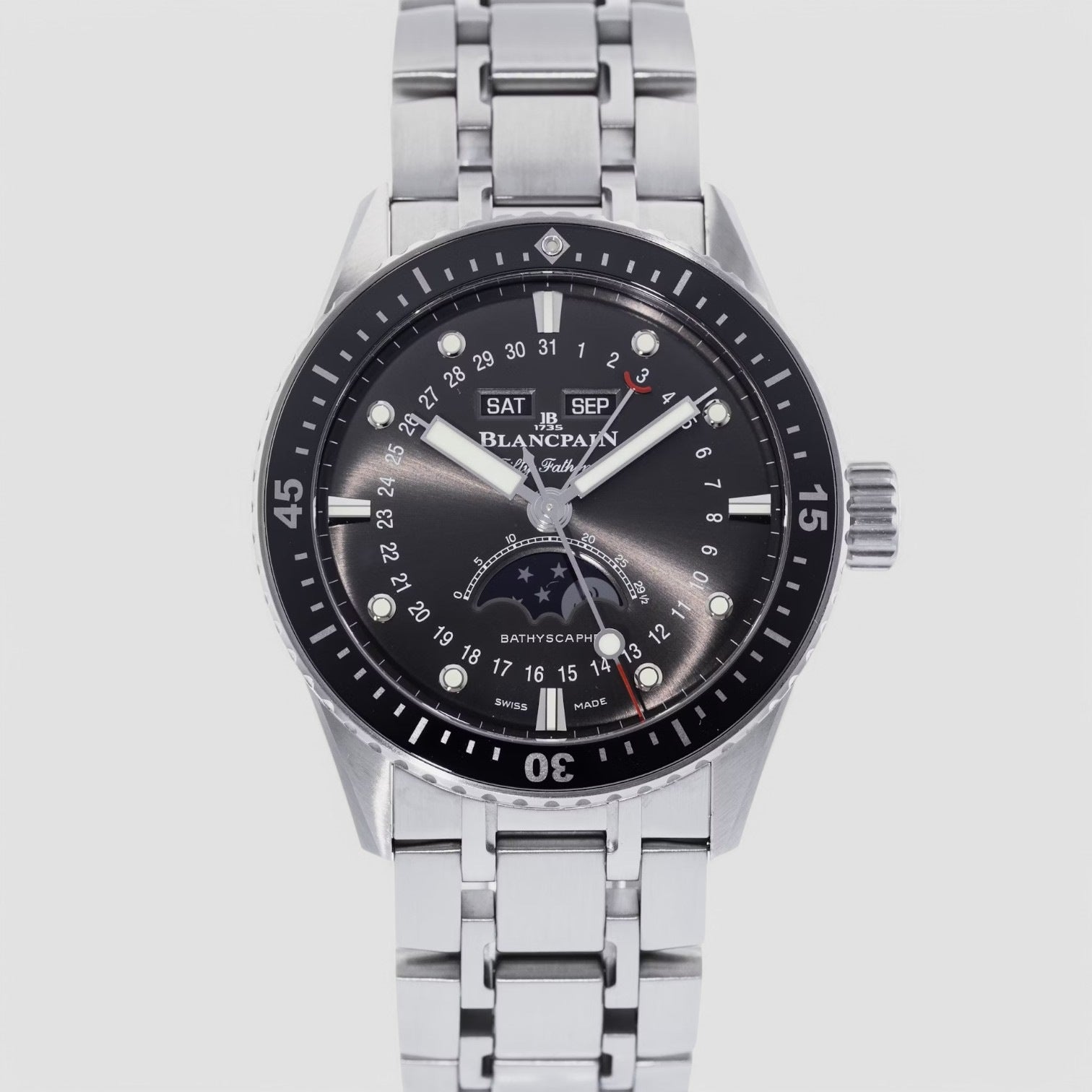 Fifty Fathoms Bathyscaphe Complete Calendar 43mm Mens Watch