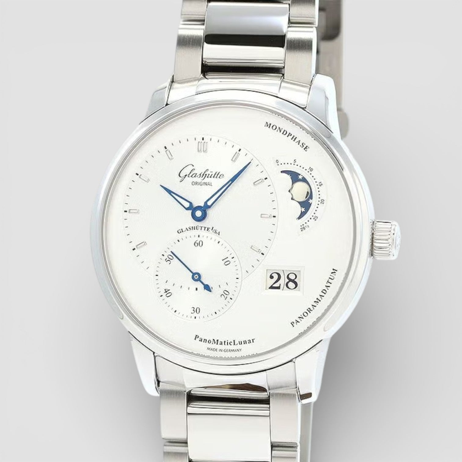 PanoMaticLunar Silver Dial Steel 1-90-02-42-32-71