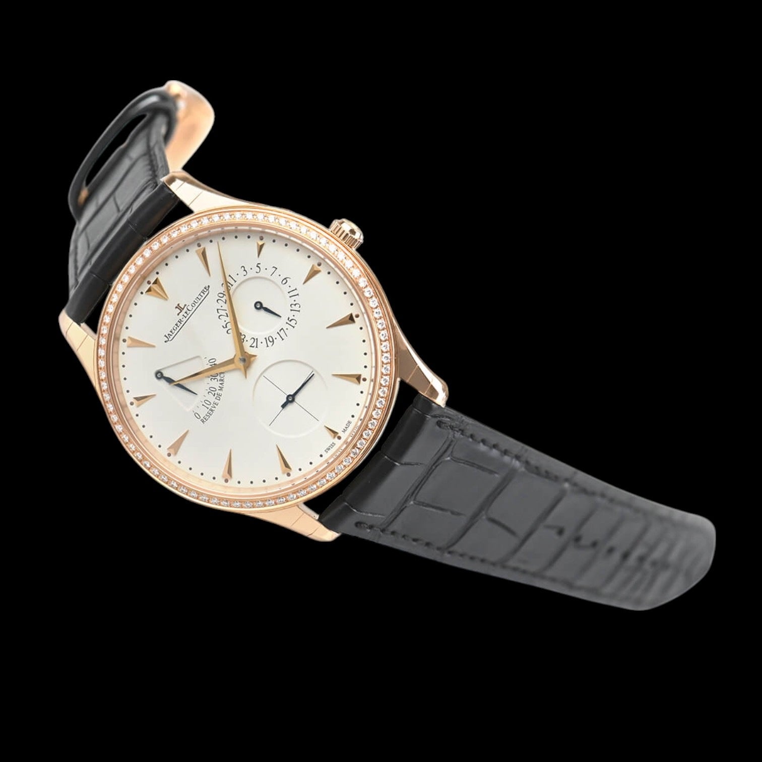 Master Grande Ultra Thin Silver Dial Diamond Bezel RG