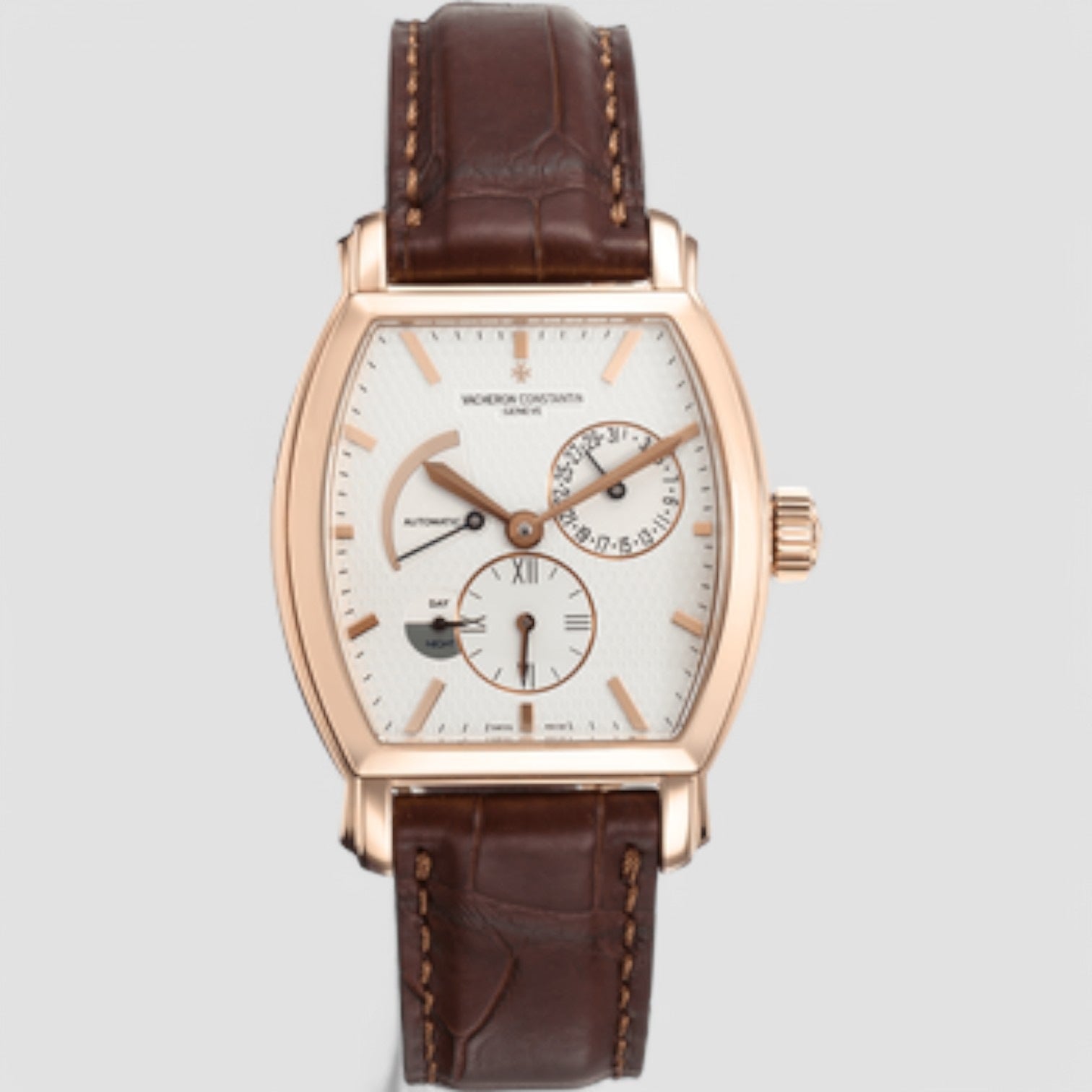 Malte Tonneau Dual Time Rose Gold Automatic