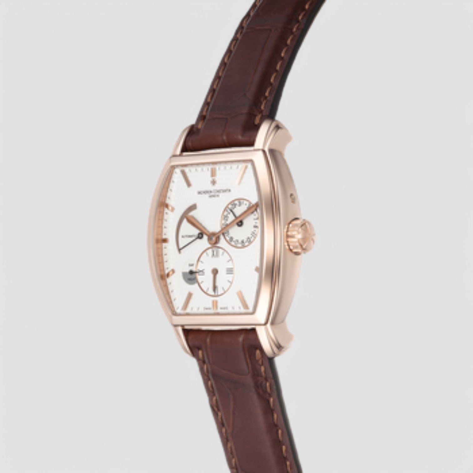 Malte Tonneau Dual Time Rose Gold Automatic
