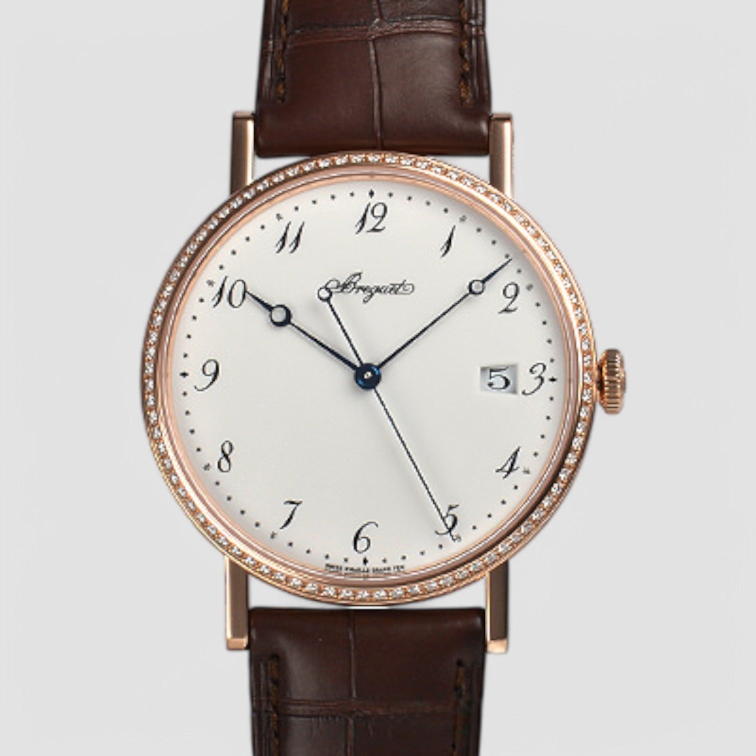 Classique Automatic Enamel Dial and Diamond Bezel / 18K Rose Gold Description