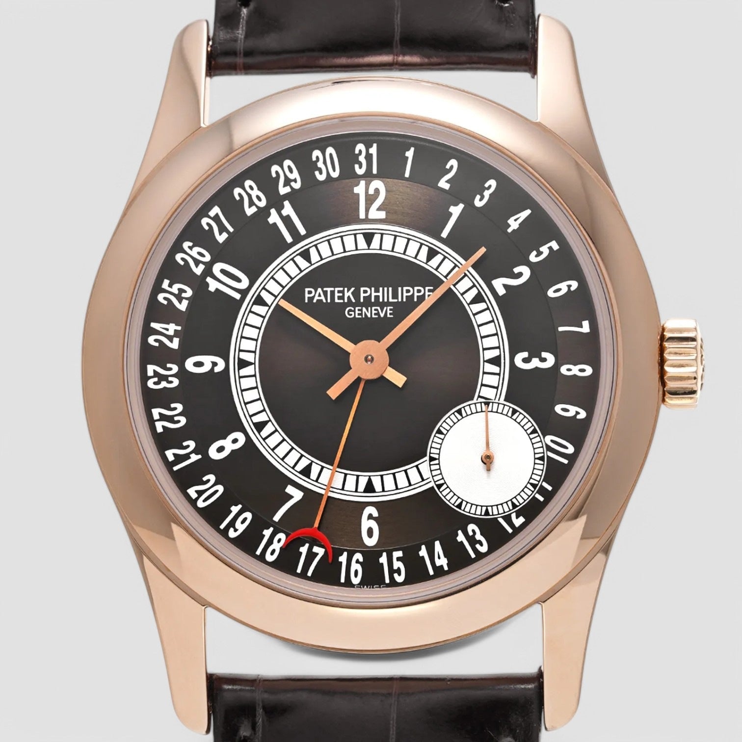 Calatrava Brown Dial Rose Gold / Deployant
