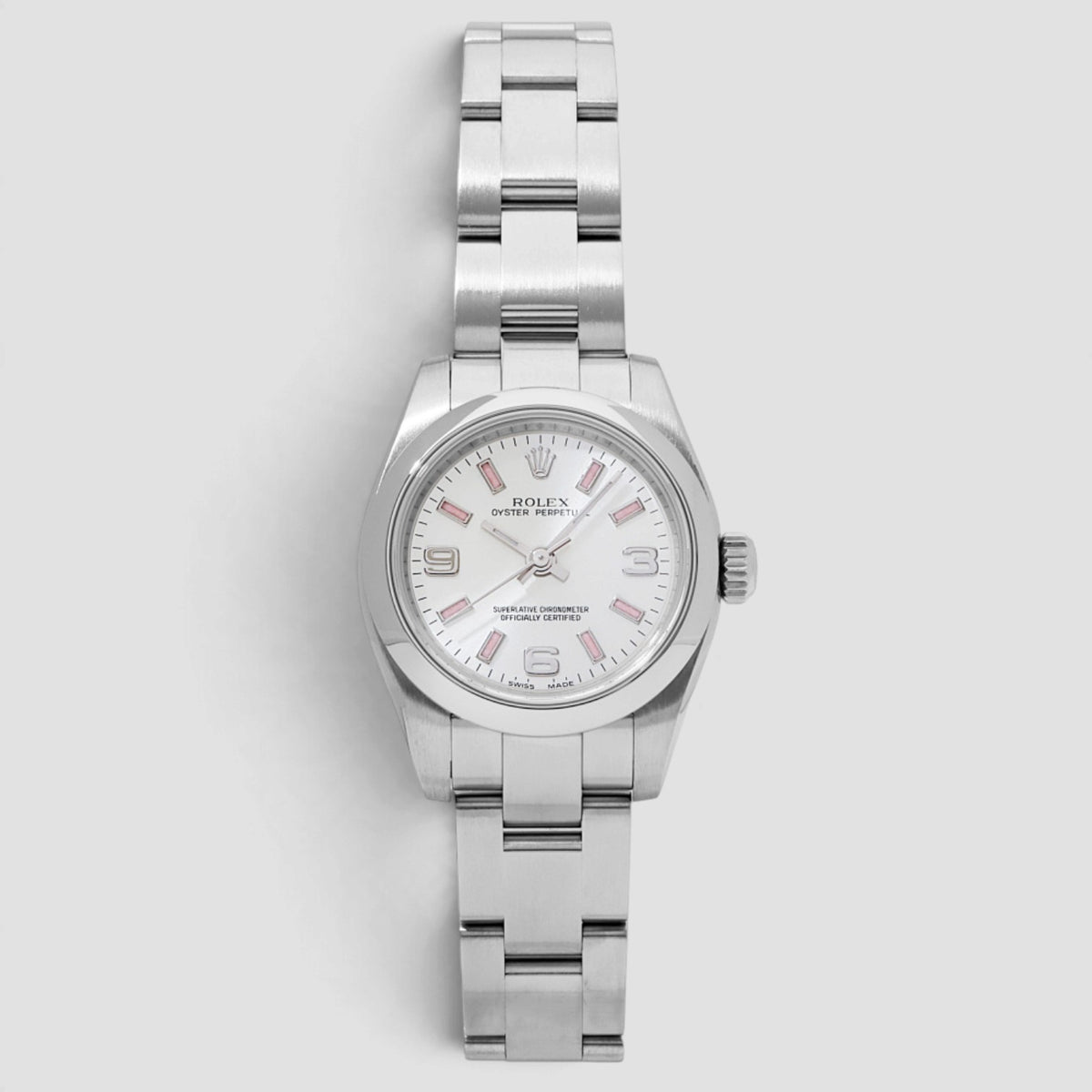 Oyster Perpetual Silver 3-6-9 Arabic Dial