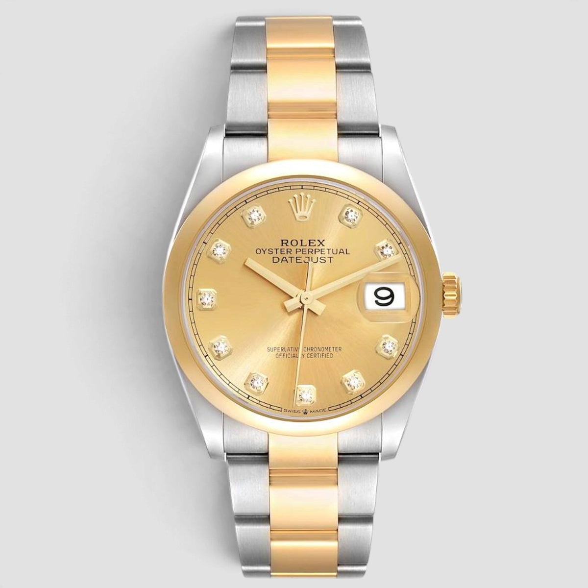 Datejust 36 Champagne Diamond Dial Oyster