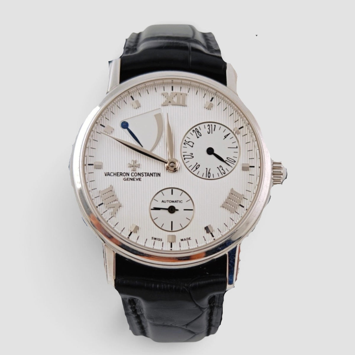 Patrimony Power Reserve 18K White Gold Silver Dial