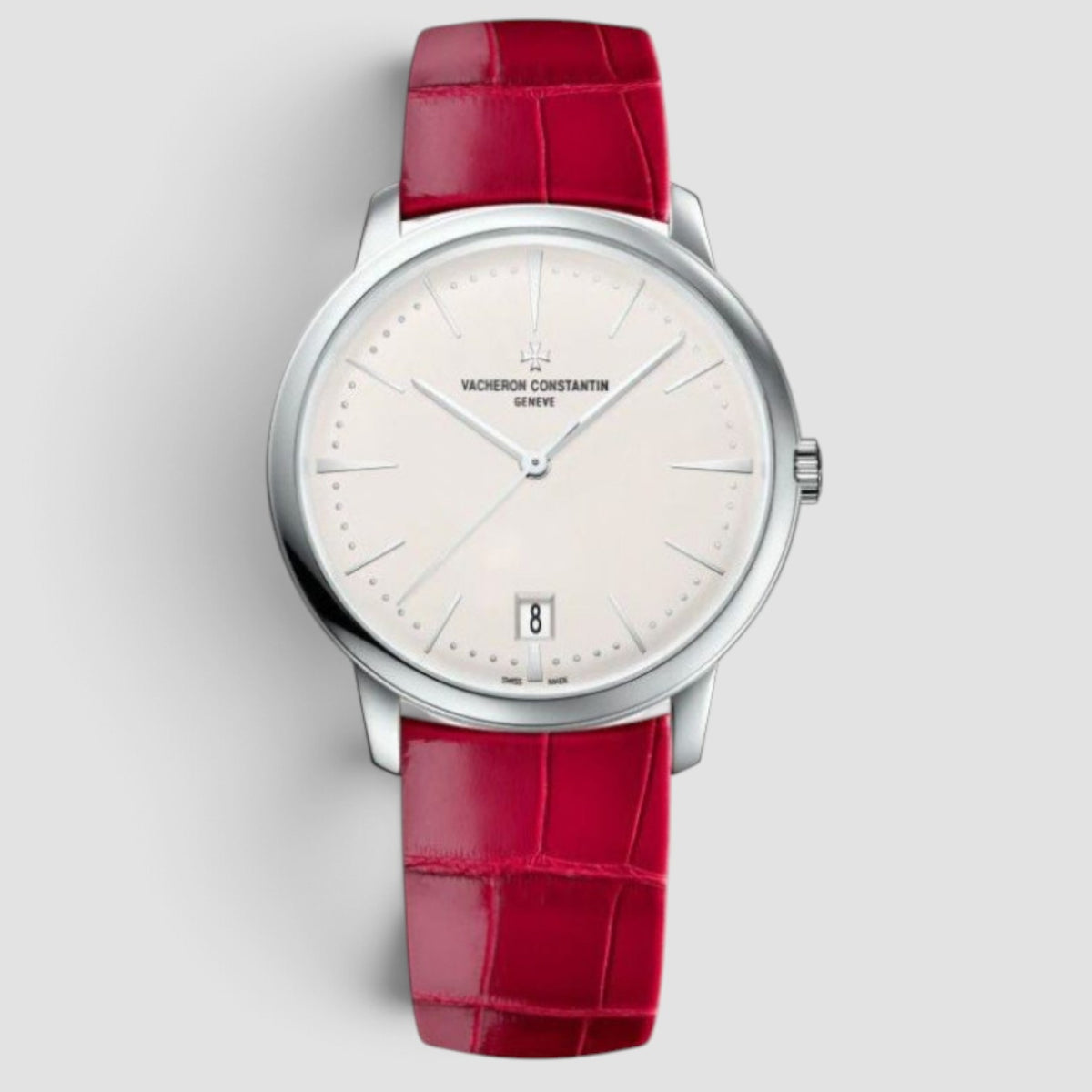 Patrimony 36mm Silver Opaline Dial 18kt White Gold