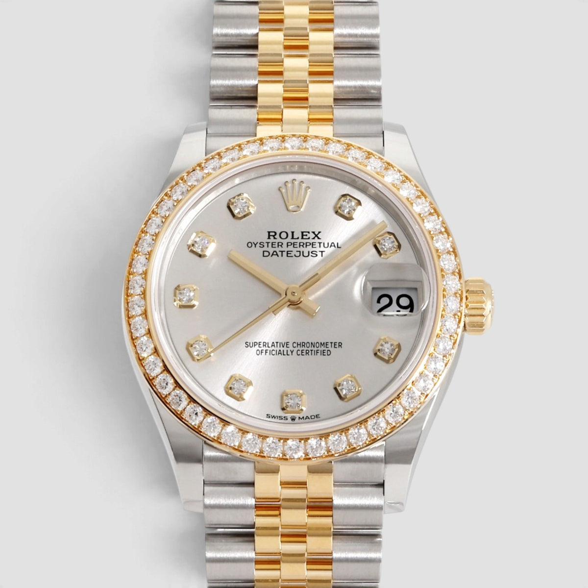 Datejust 31 Silver Diamond Dial