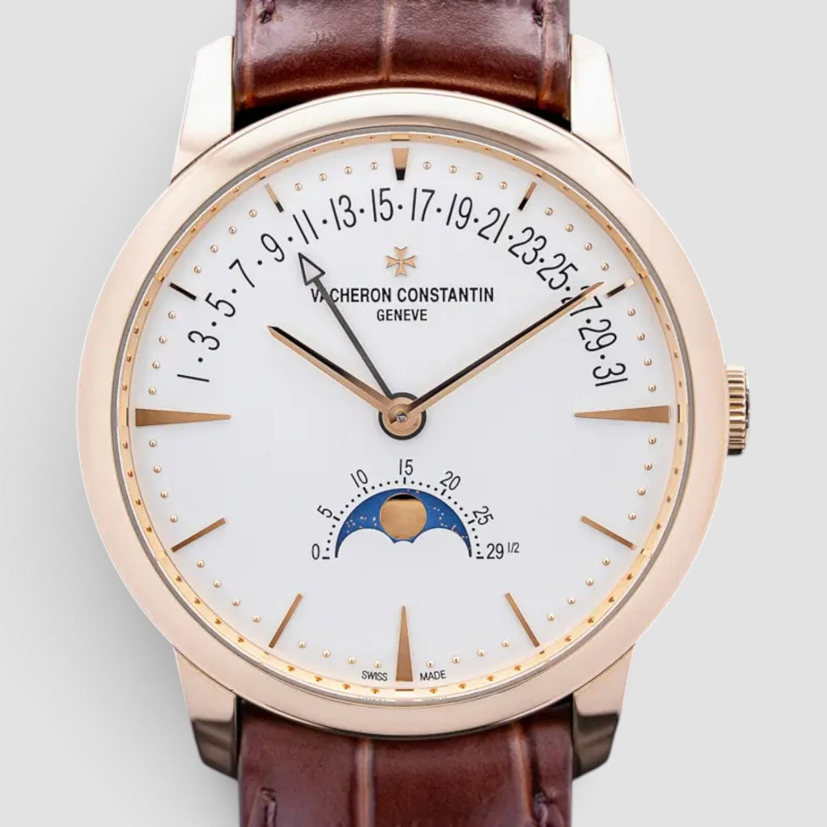 Patrimony Moon Phase Retrograde Date 18K Rose Gold