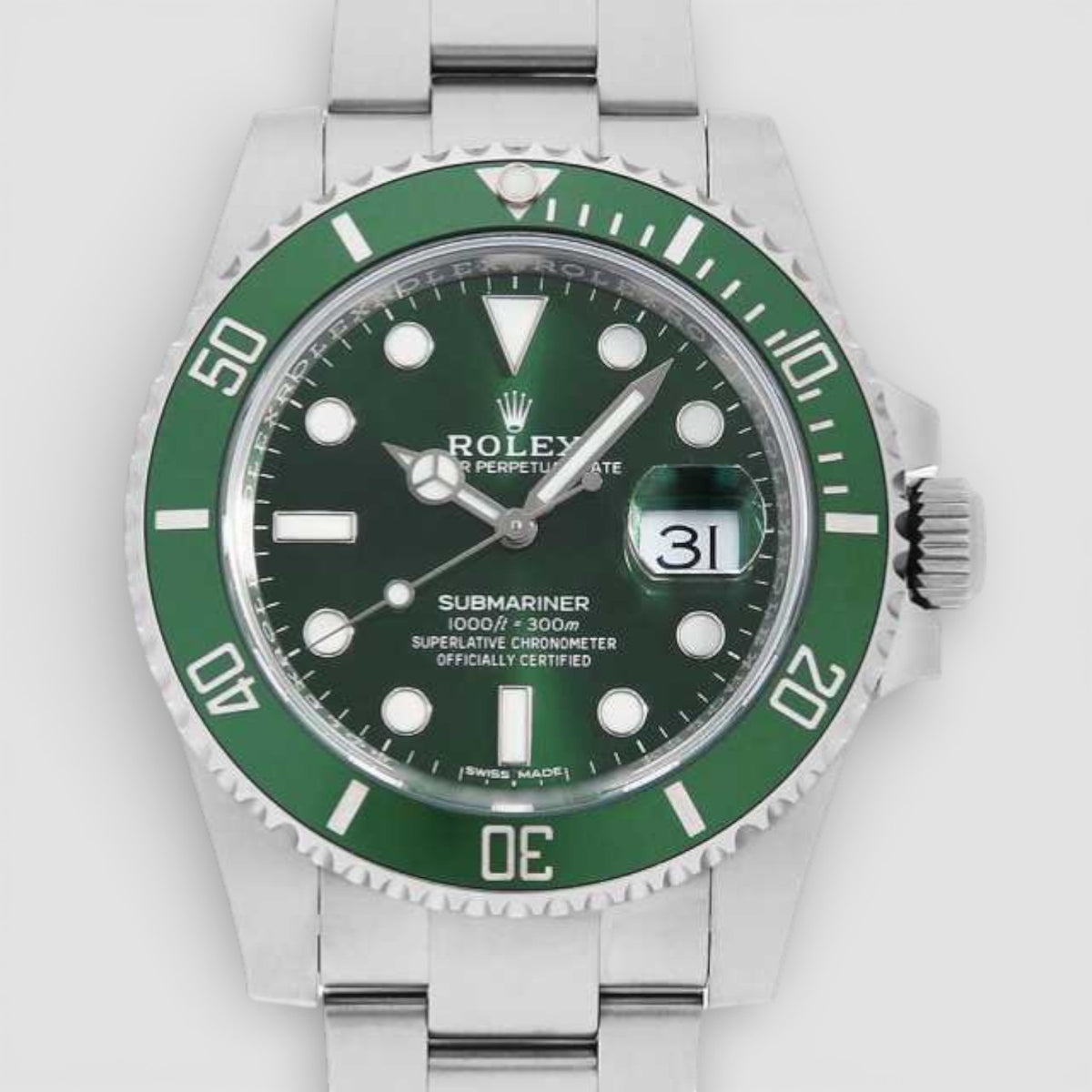 Submariner Date "Hulk" Green Ceramic Bezel Green Dial SS