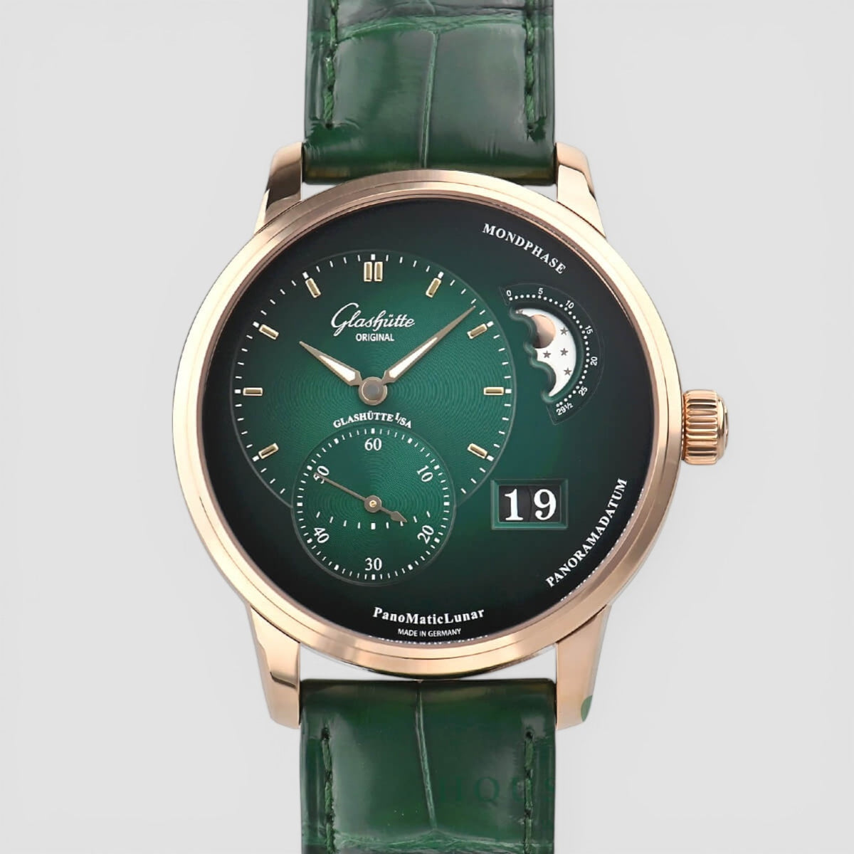 PanoMaticLunar 18k Rose Gold GREEN Dial