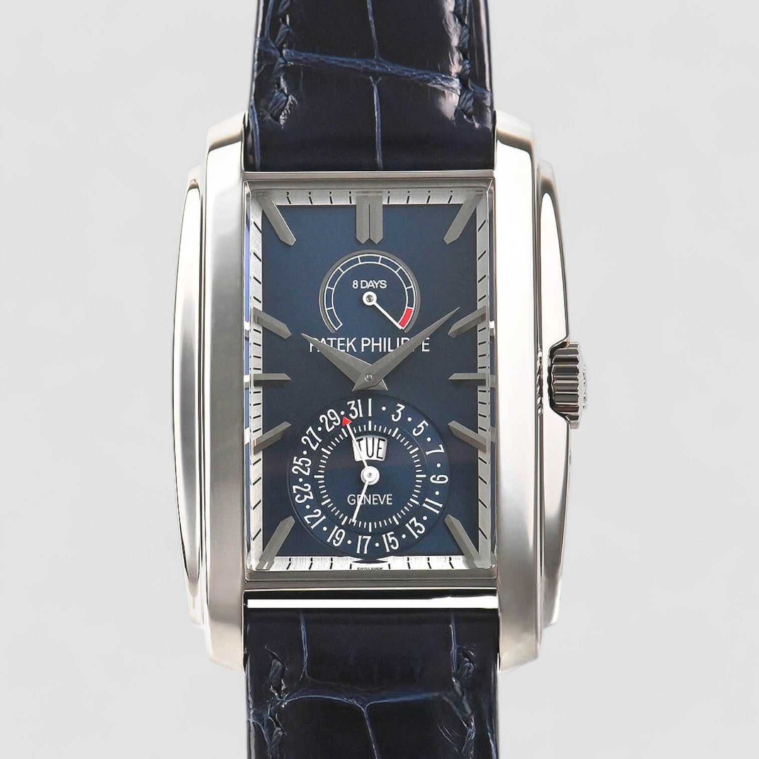 Gondolo 8 Day Manual Wind Blue Dial 18K White Gold