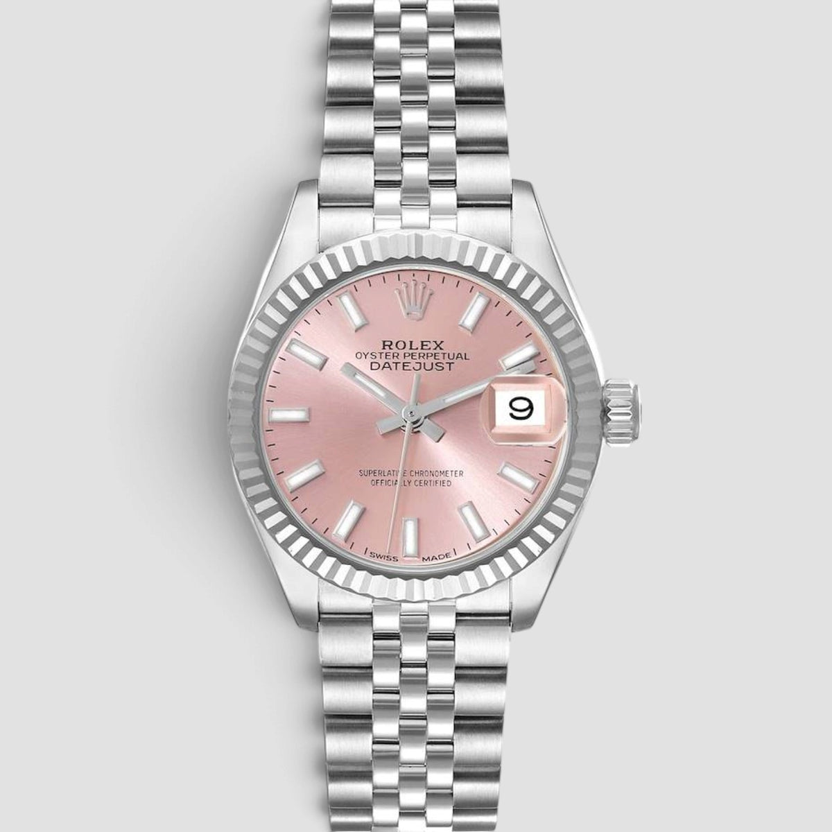 Lady-Datejust 28 Pink Dial Jubilee