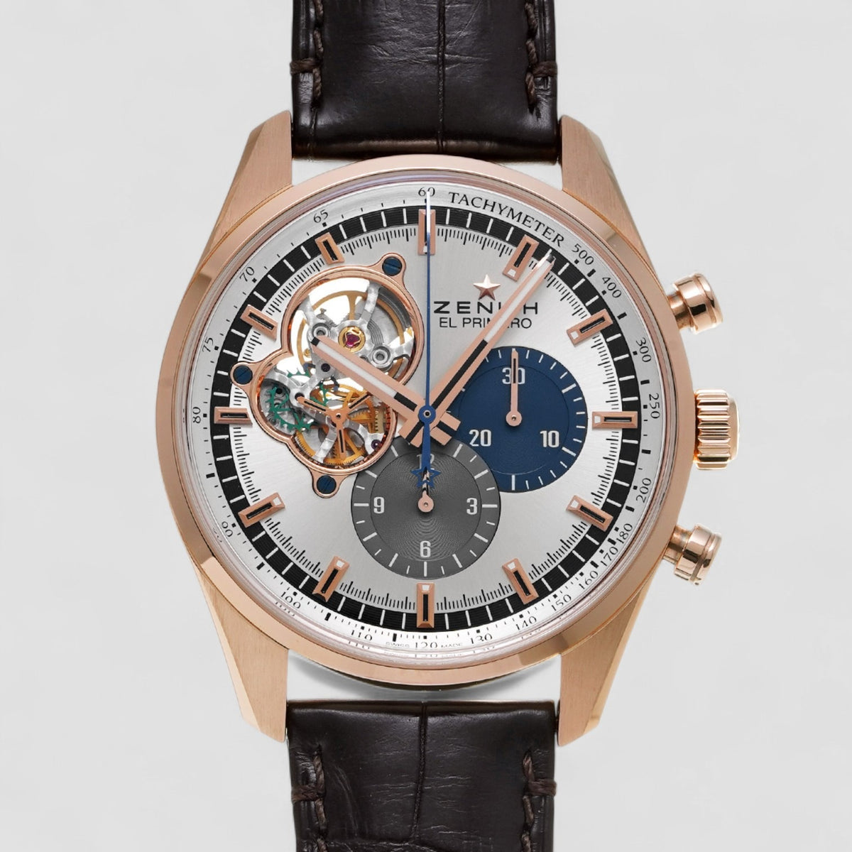 Zenith El Primero Chronomaster Silver colored/Leather Ø42 mm