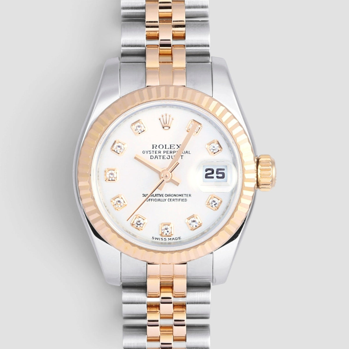 Lady-Datejust 26 White Diamond Dial Jubilee