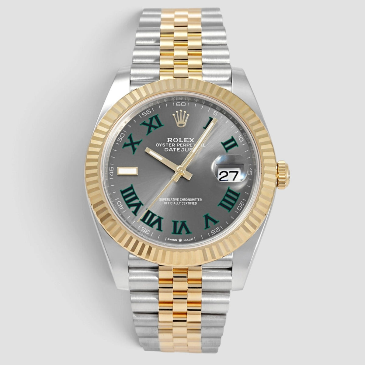 Datejust 41 Slate Green Roman Wimbledon Dial Jubilee