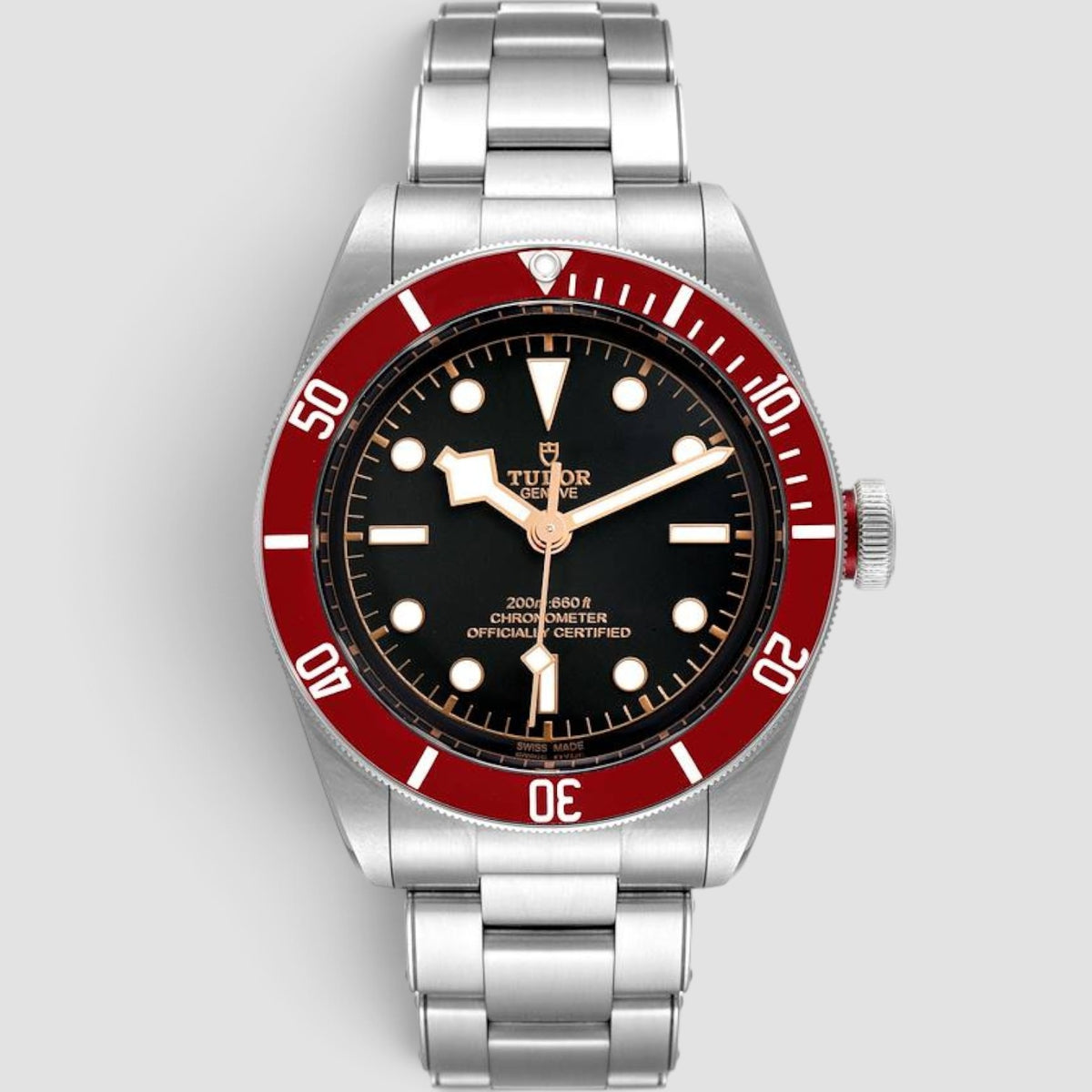 Black Bay Burgundy Bezel Black Dial Automatic Watch
