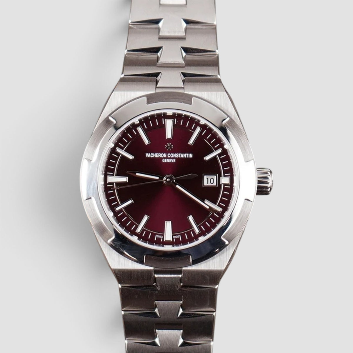 Overseas Automatic 34.5mm Deep Red Dial Stainless Steel