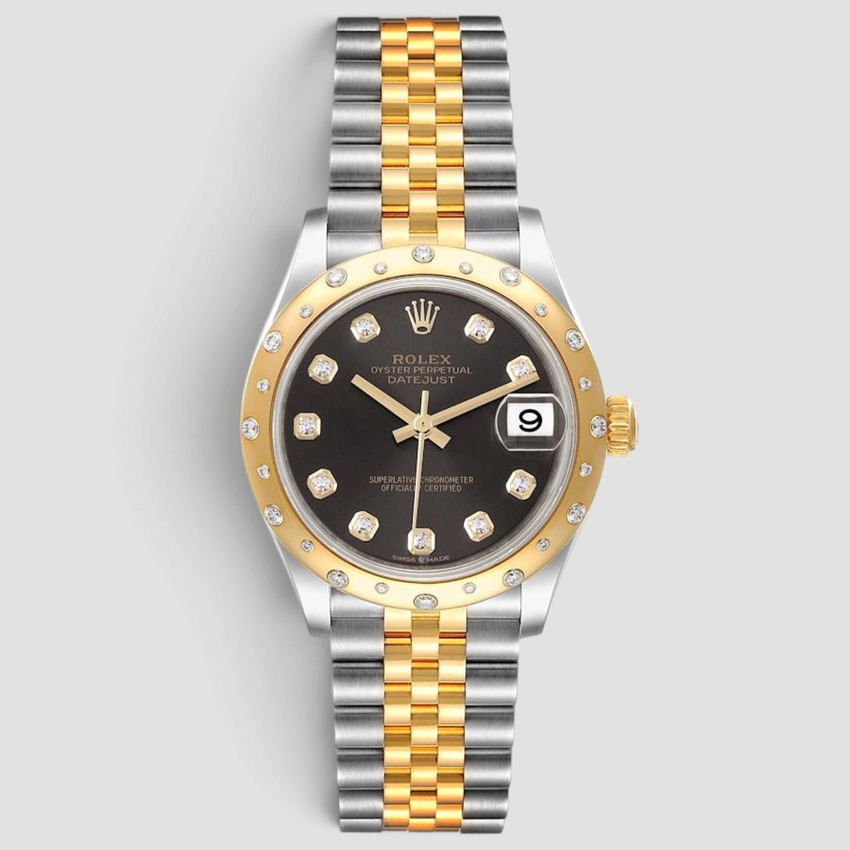 Datejust 31 Grey Diamond Dial Jubilee