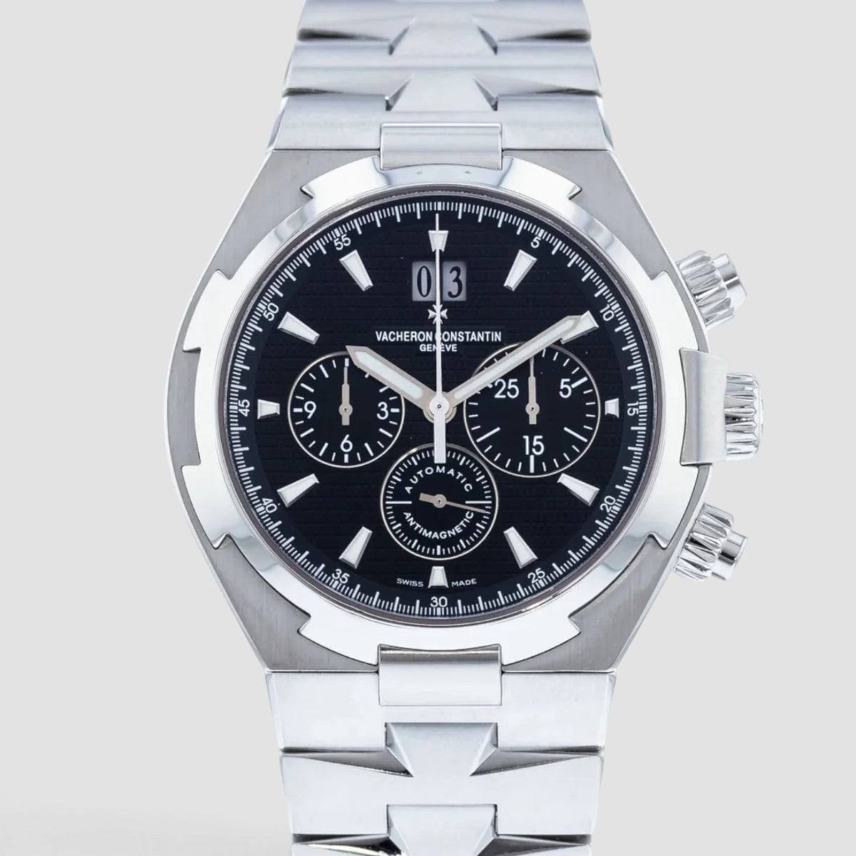 Overseas Chronograph 42mm Black Dial Stainless Steel