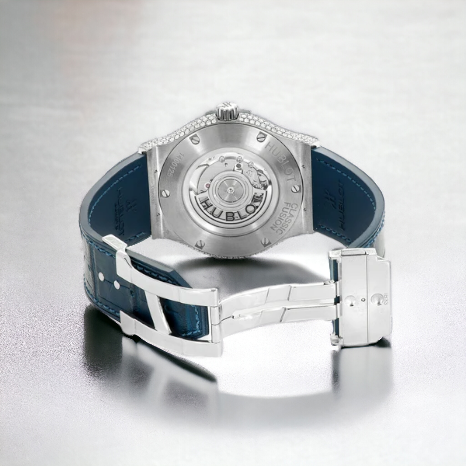 Classic Fusion – 42 mm – Titanium – Blue Dial – Custom Pavé Diamond-Set Iced Out