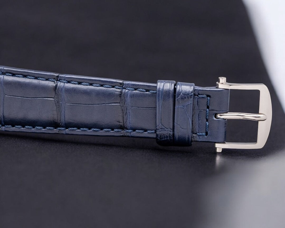 Classique 5177BB Automatic Blue Enamel Dial 18K White Gold