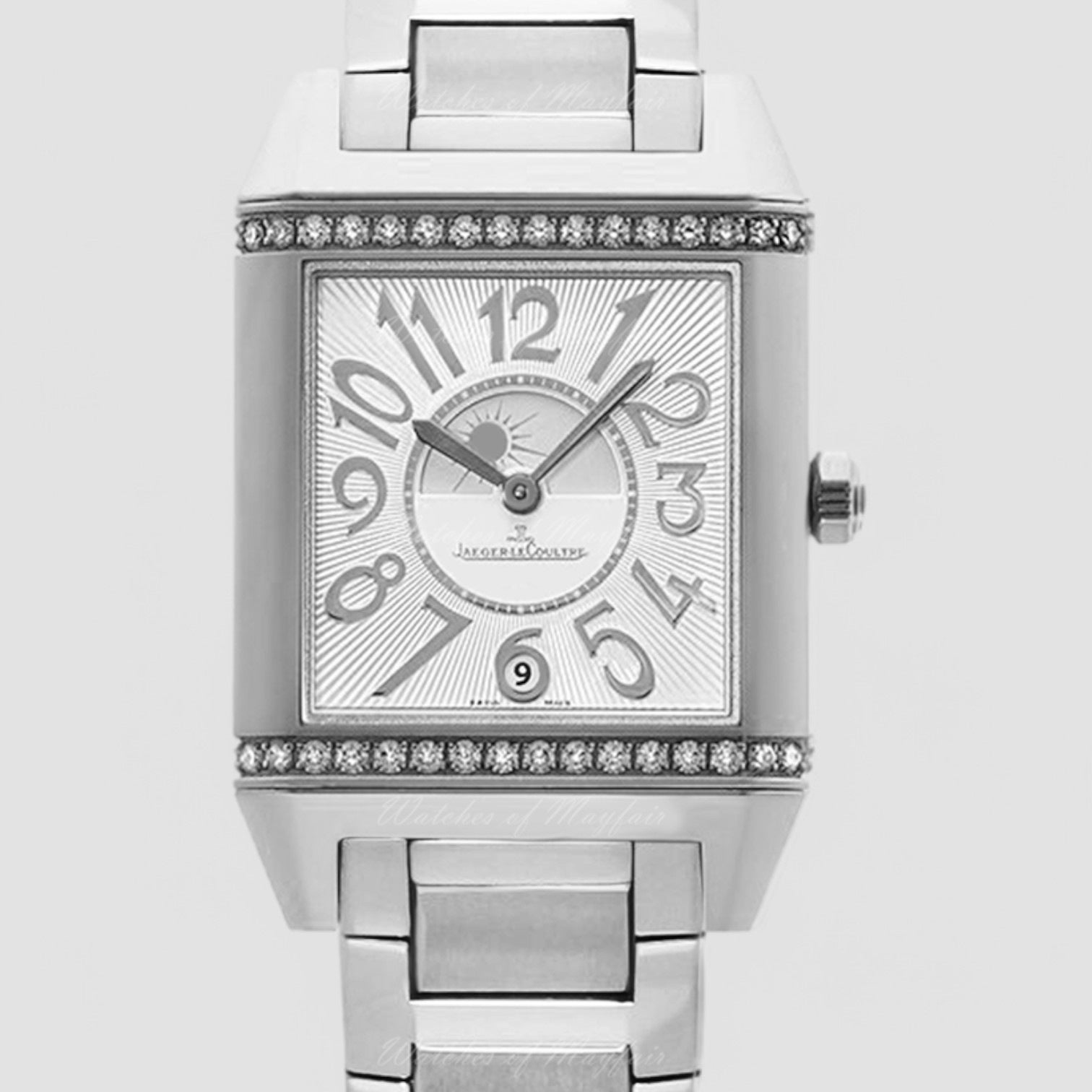 Reverso Squadra Lady Duetto – Dual-Faced Elegance in Stainless Steel