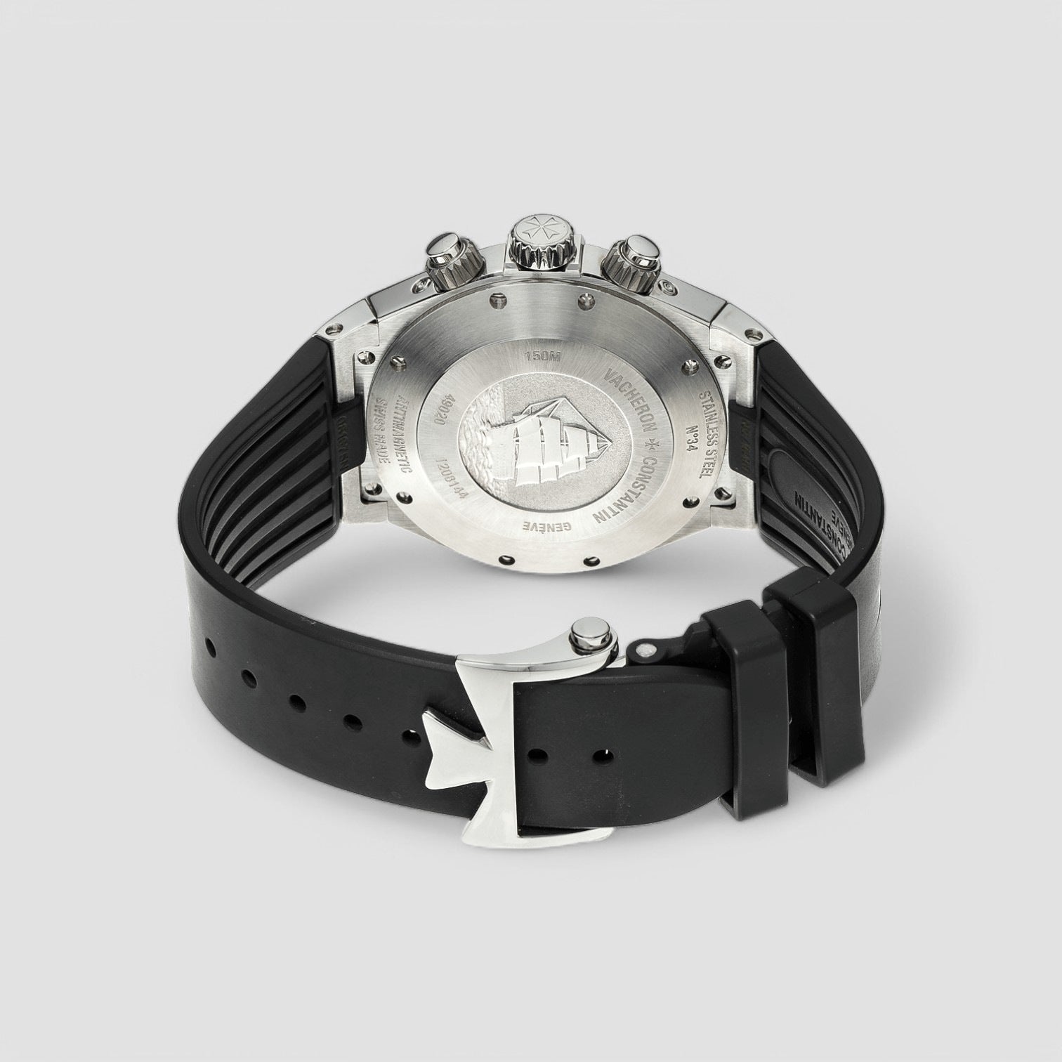 Overseas Chronograph Perpetual Chronograph SS Gray Dial / Rubber