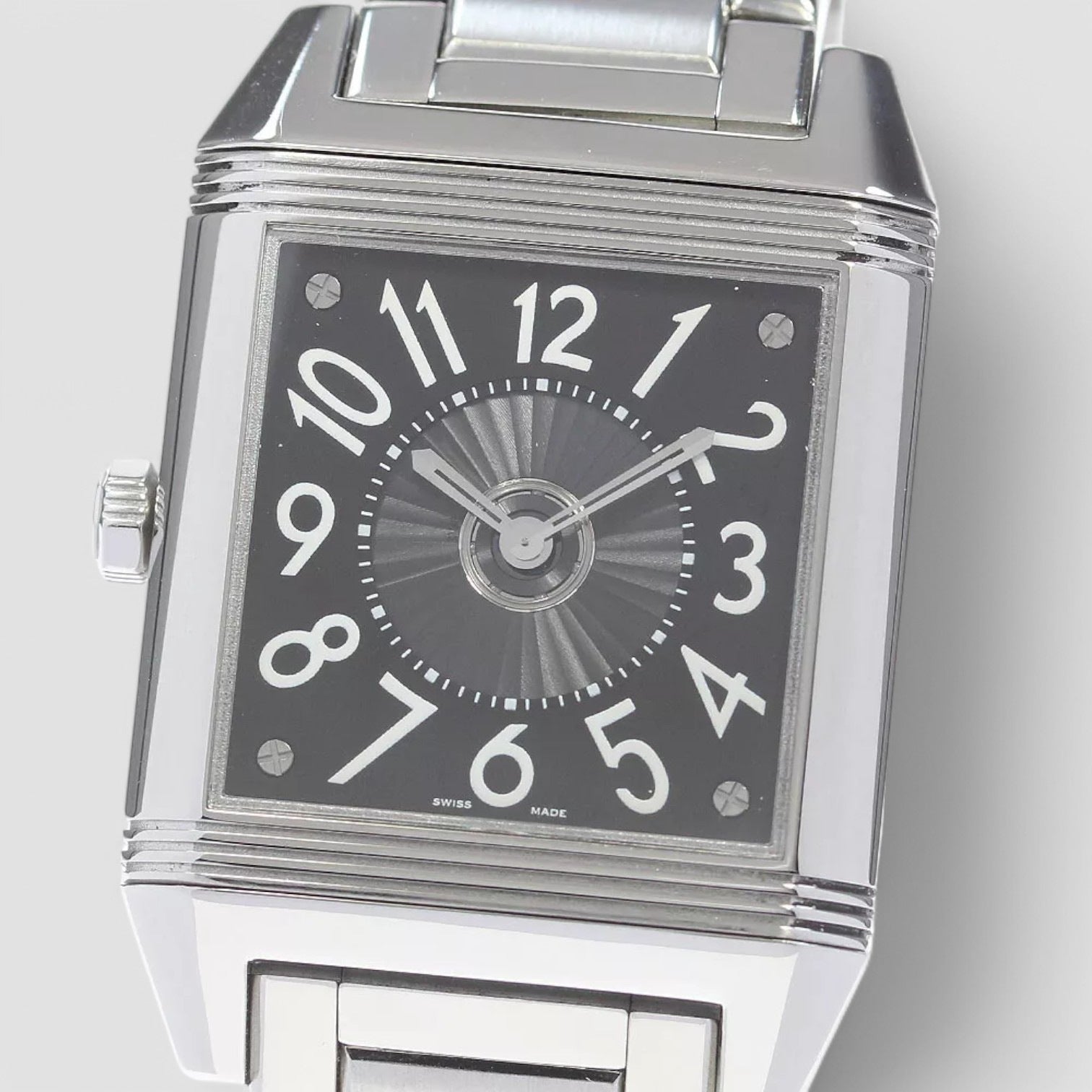 Reverso Squadra Lady Duetto – Dual-Faced Elegance in Stainless Steel