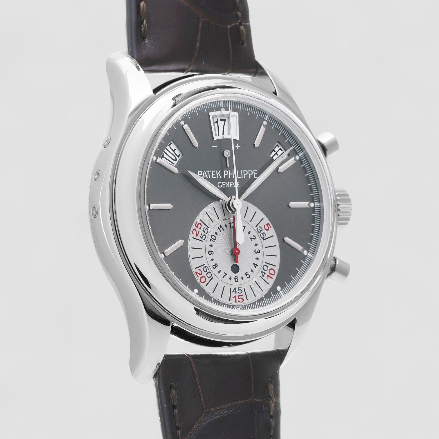 Annual Calendar Chronograph Platinum Grey Dial