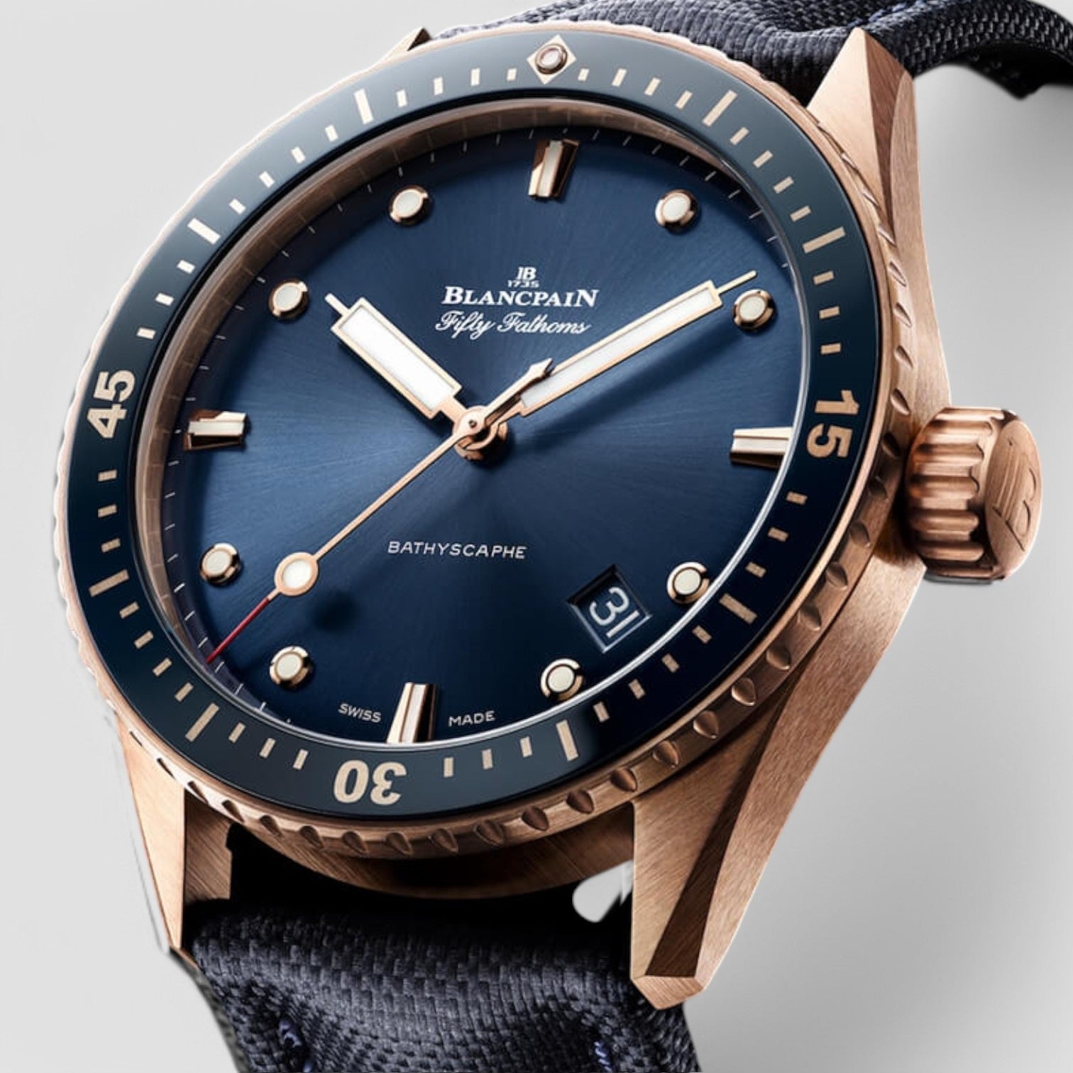Fifty Fathoms Bathyscaphe Automatic 43mm Mens Watch