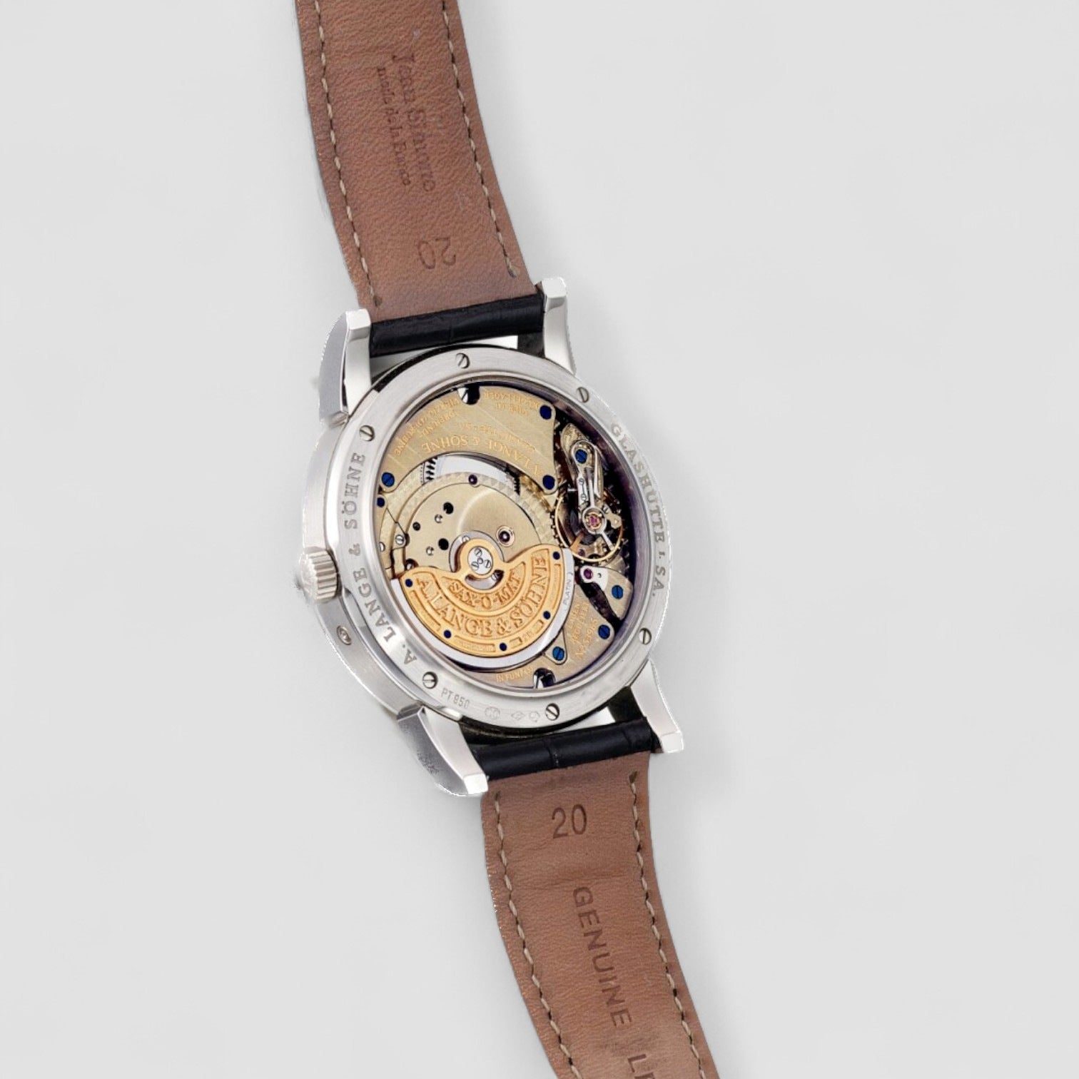 Langematik Perpetual Platinum Silver Dial